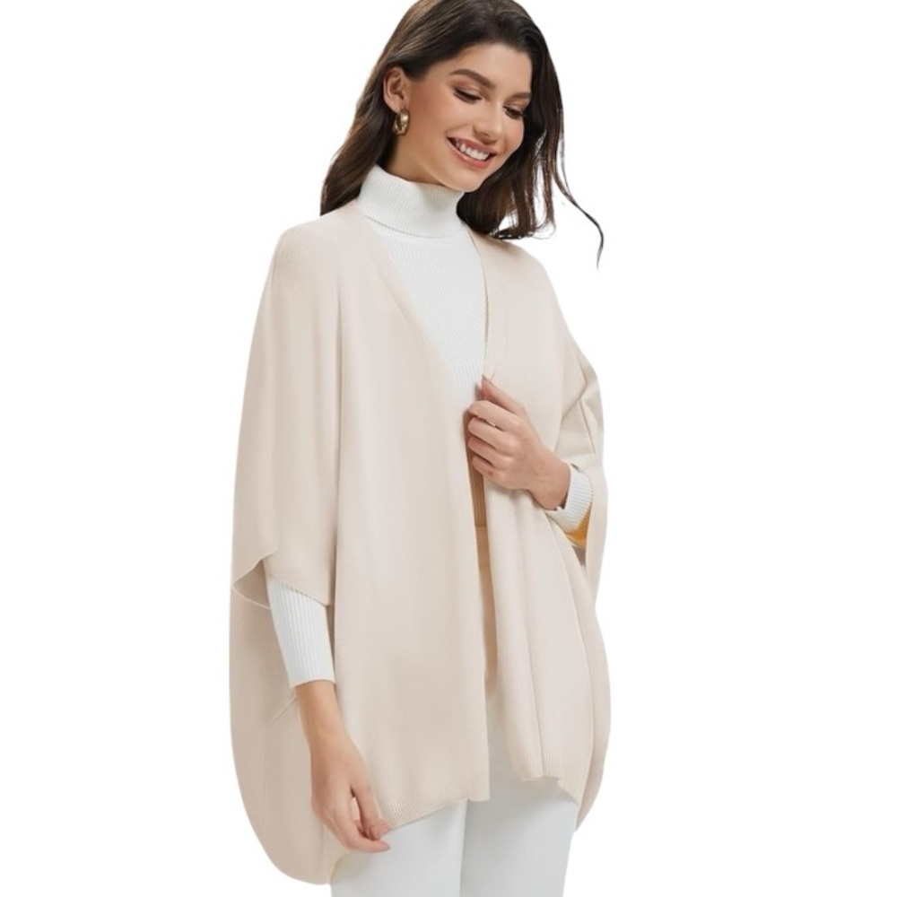 Cream Women's Sweater Shawl